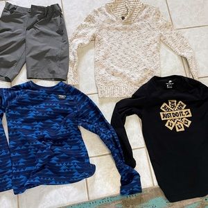 Boys sweater and long sleeve shirts, sizes 10